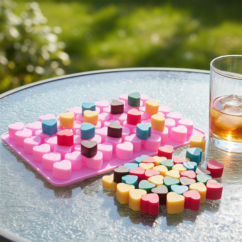 Soap Making Supplies - 55 Grids Heart Silicone Cake Mold