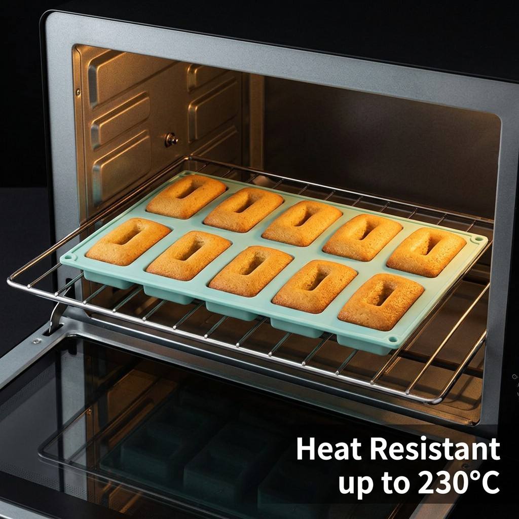 Soap Making Formula - Non-stick 10-Hole Rectangle Silicone Baking Mold