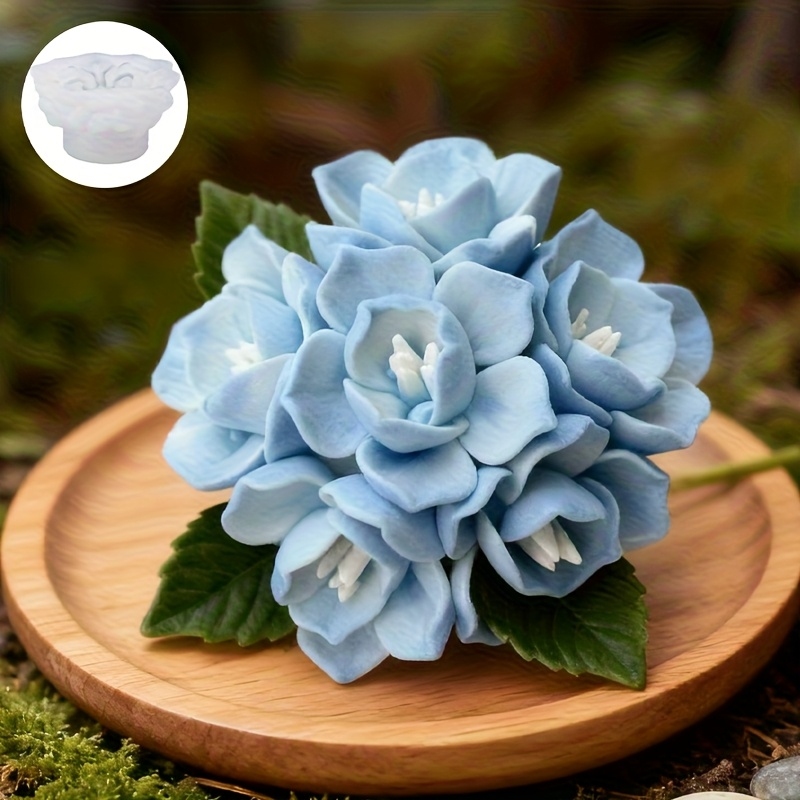 Soap Making Formula - 1 Hydrangea Candle Silicone Mold，Suitable for