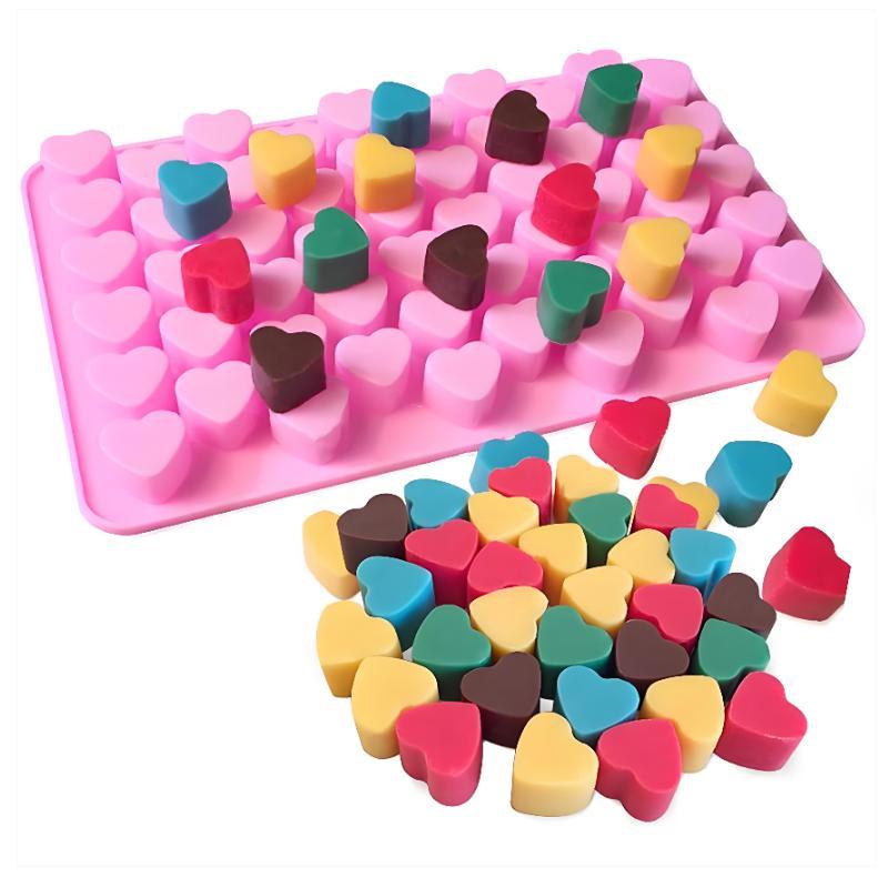55 Grids Heart Silicone Cake M - đánh giá và giá Soap Making Supplies