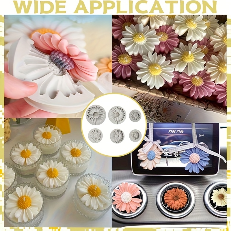 6 Pieces，Sunflower Daisy Silic - đánh giá và giá Soap Making Supplies