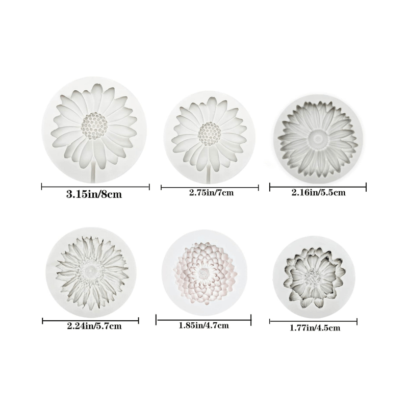 6 Pieces，Sunflower Daisy Silic - đánh giá và giá Soap Making Supplies