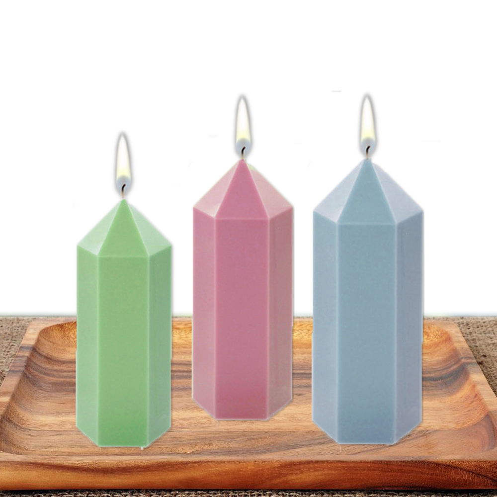3D Hexagonal Column Candle Mol - đánh giá và giá Soap Making Lab