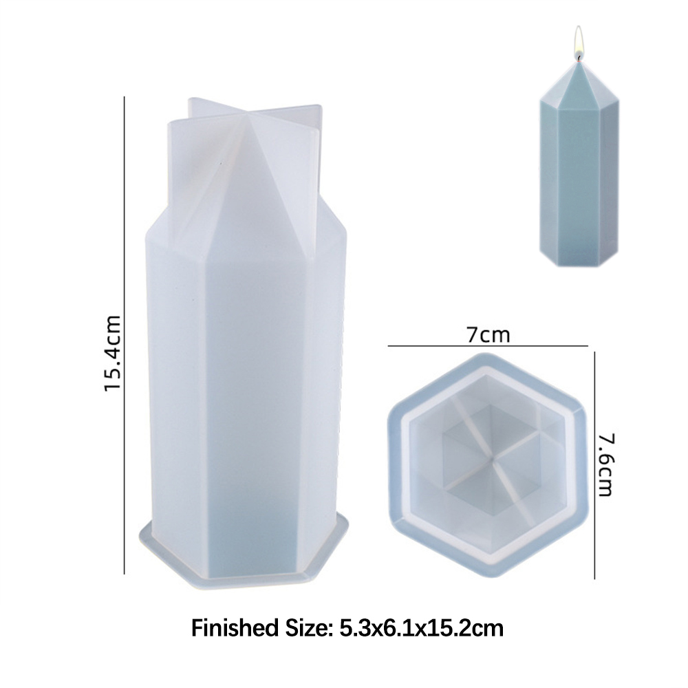 3D Hexagonal Column Candle Mol - đánh giá và giá Soap Making Lab