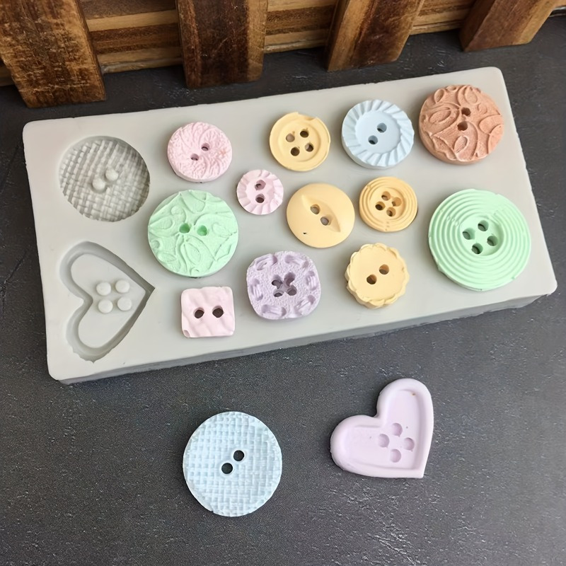 Buttons Shape Silicone Mold Si - đánh giá và giá Soap Making Equipment