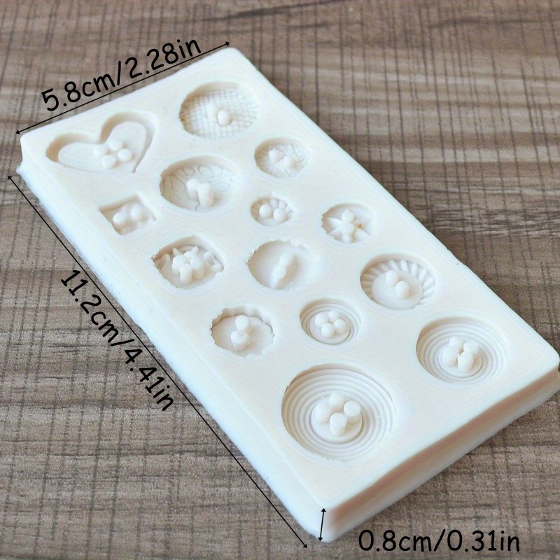 Buttons Shape Silicone Mold Si - đánh giá và giá Soap Making Equipment
