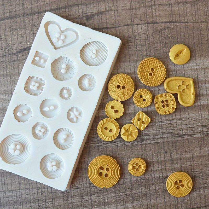 Buttons Shape Silicone Mold Si - đánh giá và giá Soap Making Equipment