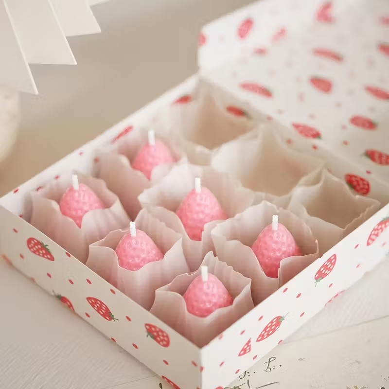 Strawberry Silicone Candle Mol - đánh giá và giá Soap Making Formula