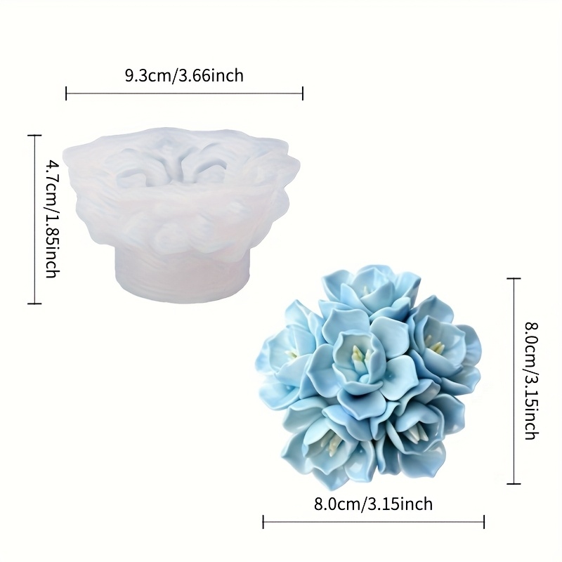 1 Hydrangea Candle Silicone Mo - đánh giá và giá Soap Making Formula