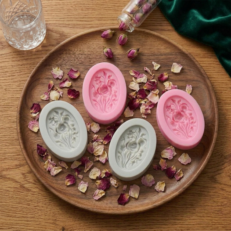 4 Silicone mold with flower sh - đánh giá và giá Soap Making Formula