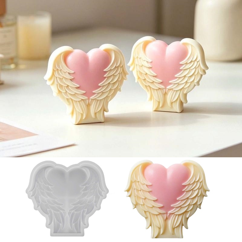 3D Love Wings Silicone Candle  - đánh giá và giá Soap Making Supplies