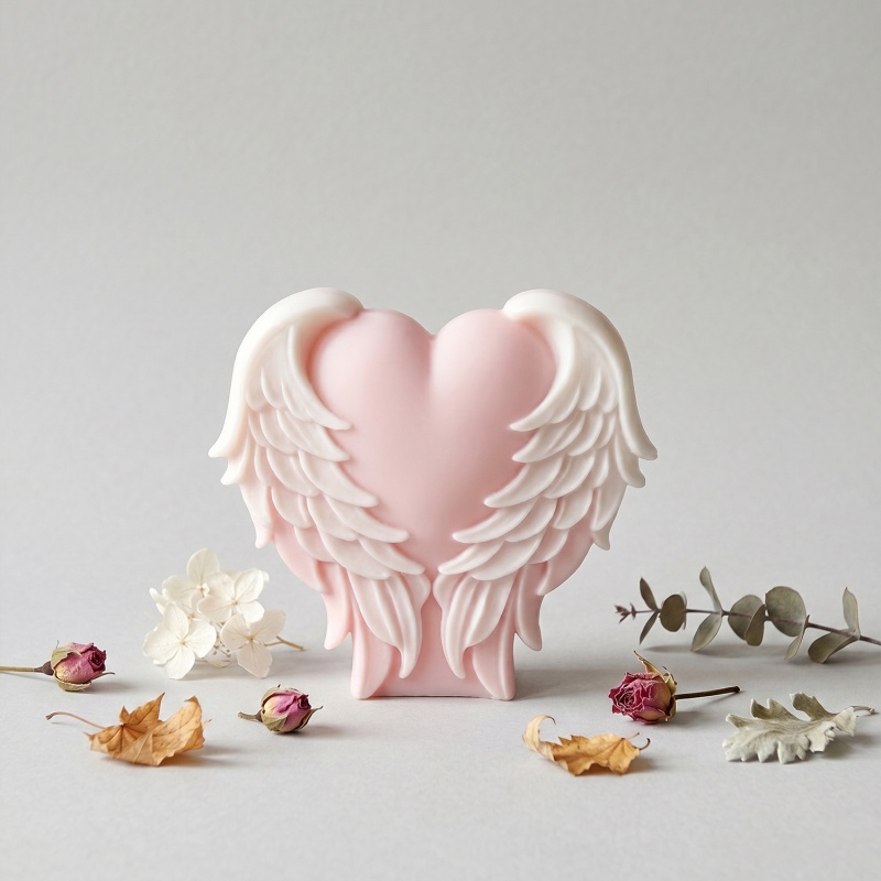 3D Love Wings Silicone Candle  - đánh giá và giá Soap Making Supplies